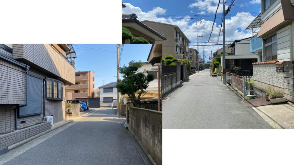 路地裏の狭い道2枚