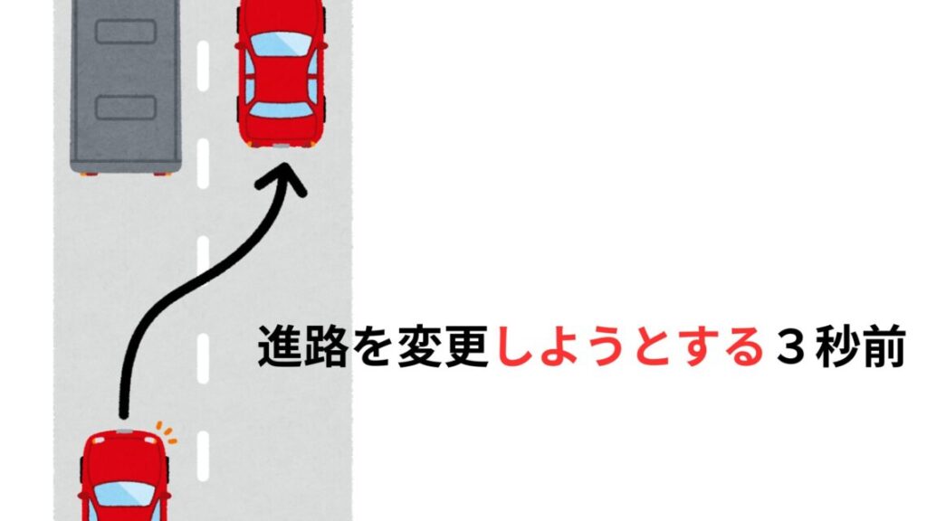 進路変更は３秒前